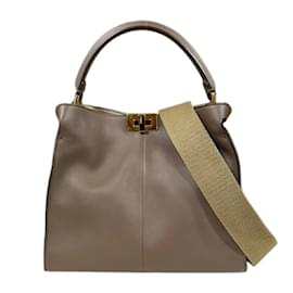 Fendi-Sac à épaule Fendi Peekaboo X-Lite-Marron