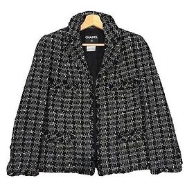 Chanel Blazer Grey and Black Cashmere Grey