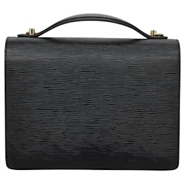 Louis Vuitton-LOUIS VUITTON Epi Monceau 28 Hand Bag Black M52122 LV Auth ep7945-Black