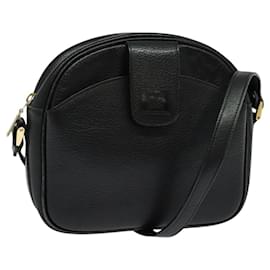 Autre Marque-Burberrys Shoulder Bag Leather Black Auth BA638-Black