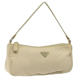 Prada-PRADA Accessory Pouch Nylon Beige Auth ep7998-Beige