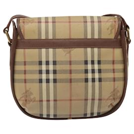 Autre Marque-Burberrys Nova Check Shoulder Bag PVC Beige Gold Auth JB025-Beige,Golden