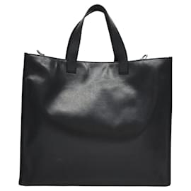 Fendi-FENDI Tote Bag Coated Canvas 2way Black Silver Auth MY167-Black,Silvery