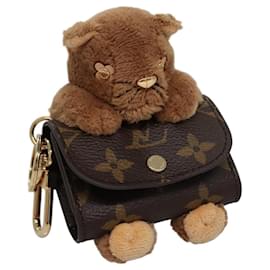 Louis Vuitton-LOUIS VUITTON Monogram Bag Charm LV Cute Charm metal Gold M01561 LV Auth BA666M-Golden,Monogram