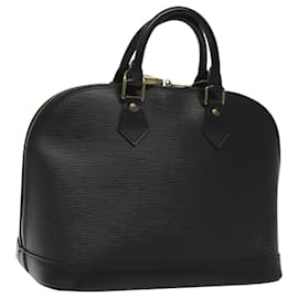 Louis Vuitton-LOUIS VUITTON Epi Alma Hand Bag Black M52142 LV Auth ki5527-Black
