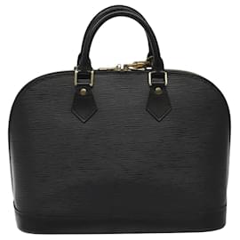 Louis Vuitton-LOUIS VUITTON Epi Alma Hand Bag Black M52142 LV Auth ki5527-Black