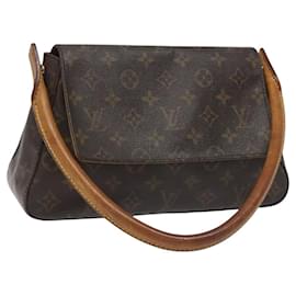 Louis Vuitton-LOUIS VUITTON Monogram Mini Looping Shoulder Bag M51147 LV Auth BD683-Monogram