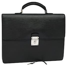 Louis Vuitton-LOUIS VUITTON Epi Robusto 1 Business Bag Black M54532 LV Auth ep8066-Black