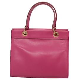 Céline-CELINE Hand Bag Leather 2way Gold Pink Auth KD168-Pink,Golden