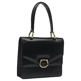 Céline-CELINE Hand Bag Leather Black Gold Auth bs23449-Black,Golden