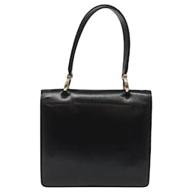 Céline-CELINE Hand Bag Leather Black Gold Auth bs23449-Black,Golden