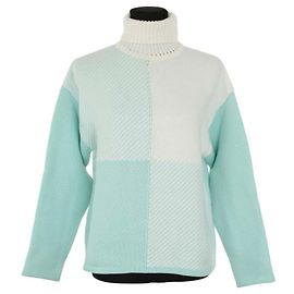 Courreges Blauer Wollpullover Blau
