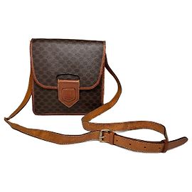 Céline Bolsa de couro vintage Celine Paris Triomphe marrom Marrom