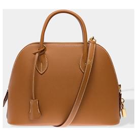 Hermès-HERMES Bolide Bag in Golden Leather - 102603-Golden