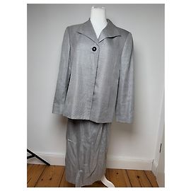 Vintage  Givenchy Wool Twin Set Grey 42/XL Grey
