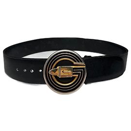 Vintage Gucci Leder Gürtel Schwarz Schwarz