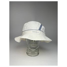 Sombrero de cubo de lona vintage Givenchy unisex blanco Blanco
