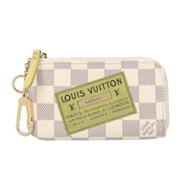Louis Vuitton-Louis Vuitton Damier Azur Key Case-White,Green