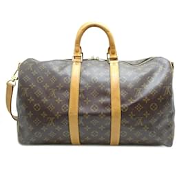 Louis Vuitton-Louis Vuitton Keepall Bandouliere 45 Boston Bag-Brown