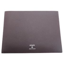 Hermès-Hermes Petite Ash Sleeve Case-Red,Dark brown