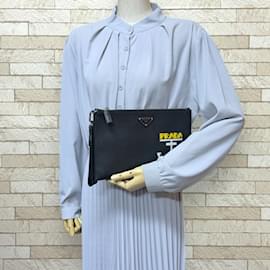 Prada-Prada Saffiano Clutch Bag-Black