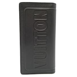 Louis Vuitton-Louis Vuitton Portefeuille Brazza Men's Long Wallet-Black