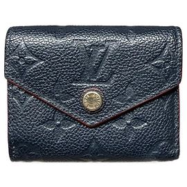 Louis Vuitton Zoe Geldbörse Monogram Empreinte Leder Dunkelblau Dunkelblau