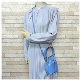 Fendi-Fendi Mini Montresor Shoulder Bag-Blue