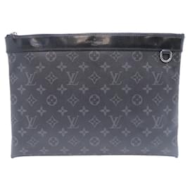 Louis Vuitton-Louis Vuitton Pochette Discovery Men's Clutch Bag-Black,Monogram