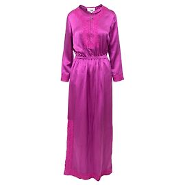 Robe longue brodée Yves Saint Laurent Violet