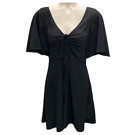Robe mini noire à manches flottantes Rosie Assoulin Noir