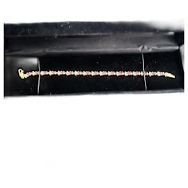 Autre Marque-River of rubies and diamonds-Gold hardware