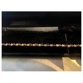 Autre Marque-River of rubies and diamonds-Gold hardware