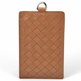 Bottega Veneta-Bottega Veneta Intrecciato Nappa Brown Card Case-Brown