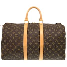 Louis Vuitton-Louis Vuitton Keepall 45 Monogram Boston Bag-Brown
