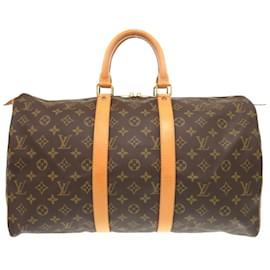 Louis Vuitton-Louis Vuitton Keepall 45 Monogram Boston Bag-Brown