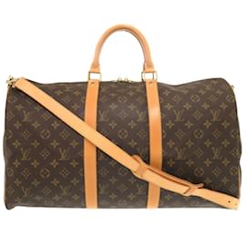 Louis Vuitton-Louis Vuitton Keepall Bandouliere 50 Monogram Boston Bag-Brown