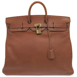 Hermès-Hermes Haute Couture 50 Ardennes Brown Boston Bag-Brown