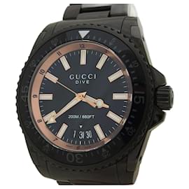 Gucci-Gucci Dive Date Watch Men's Black-Black