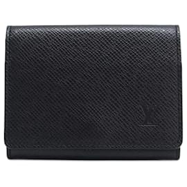 Louis Vuitton-Louis Vuitton Taiga Envelope Card Case-Black