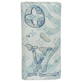 Louis Vuitton-Louis Vuitton Long Wallet Monogram Aqua Garden-Blue