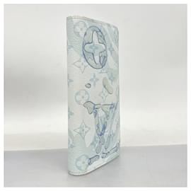 Louis Vuitton-Louis Vuitton Long Wallet Monogram Aqua Garden-Blue