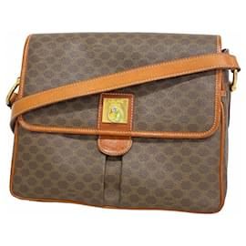 Céline-Celine Macadam Brown Shoulder Bag-Brown