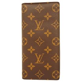Louis Vuitton-Louis Vuitton Long Wallet Monogram Portefeuille Brazza-Brown
