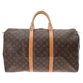 Louis Vuitton-Louis Vuitton Monogram Keepall 50 Boston Bag-Brown