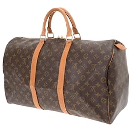 Louis Vuitton-Louis Vuitton Monogram Keepall 50 Boston Bag-Brown