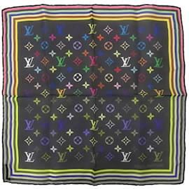 Louis Vuitton-Louis Vuitton Monogram Silk Scarf-Black