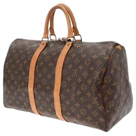 Louis Vuitton-Louis Vuitton Monogram Keepall 45 Boston Bag-Brown
