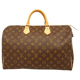 Louis Vuitton-Louis Vuitton Monogram Speedy 40 Handbag-Brown