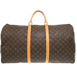 Louis Vuitton-Louis Vuitton Keepall 60 Monogram Boston Bag-Brown,Monogram